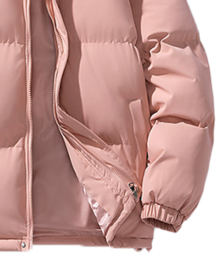 ZITY Men's Full Zipper Solid Color Puffer Jacket-DUMCO05528