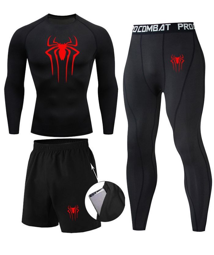 ZITY Men's Dri Fit Three Piece Compression Suit-DUMTR05987