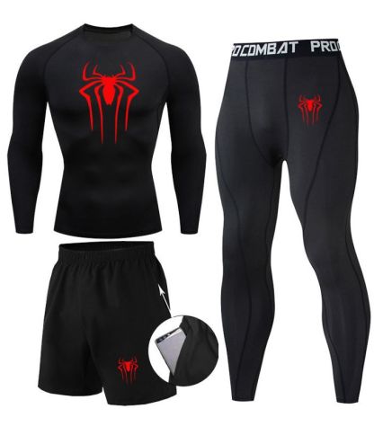 ZITY Men's Dri Fit Three Piece Compression Suit-DUMTR05987