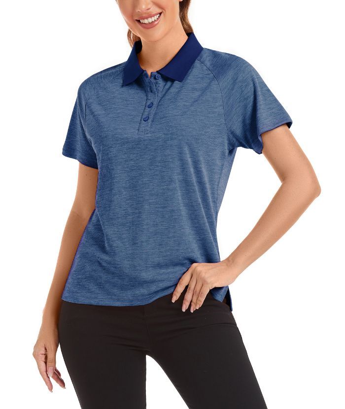 ZITY Women's Casual Slim Fit Sports Polo Shirt-CUWPO01363