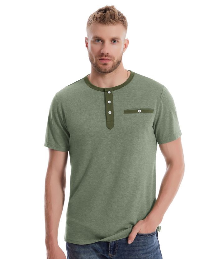 ZITY Men's Button Up Dri Fit T-Shirt-CUMSS02343