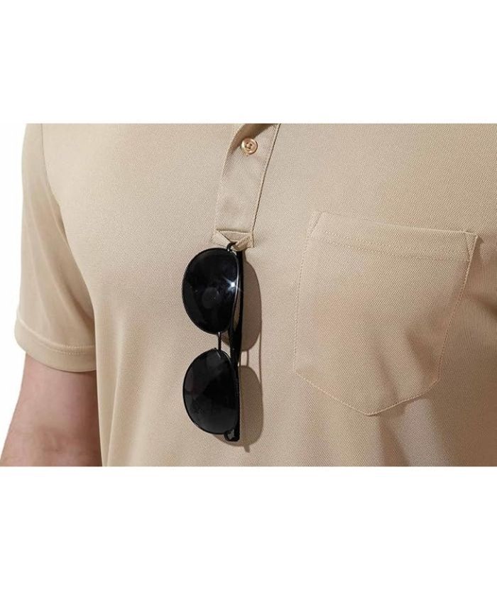 ZITY Men's Button Up Quick Dri Casual Polo Shirt-CEMPO03494