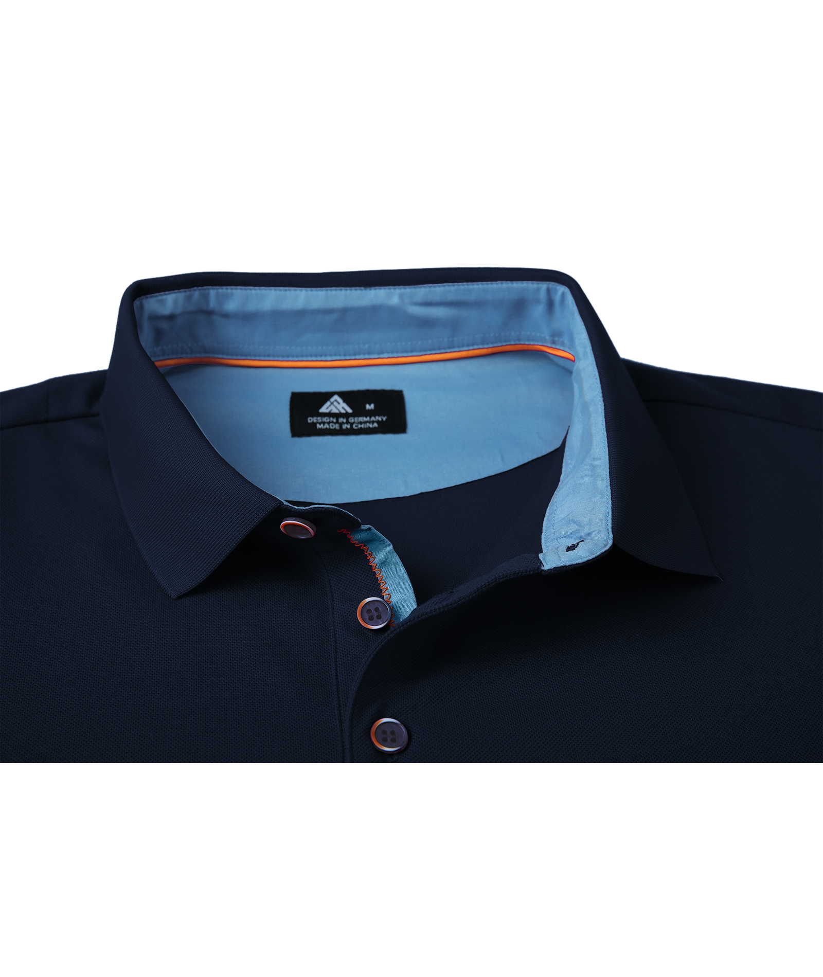 ZITY Men's Button Up Dri Fit Long Sleeve Polo Shirt-CFMPO00095