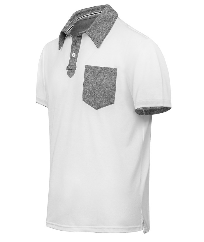 ZITY Men's Short Sleeve Quick Dry Basic Polo Shirt with Pocket-ZPK007785 | Zitysports