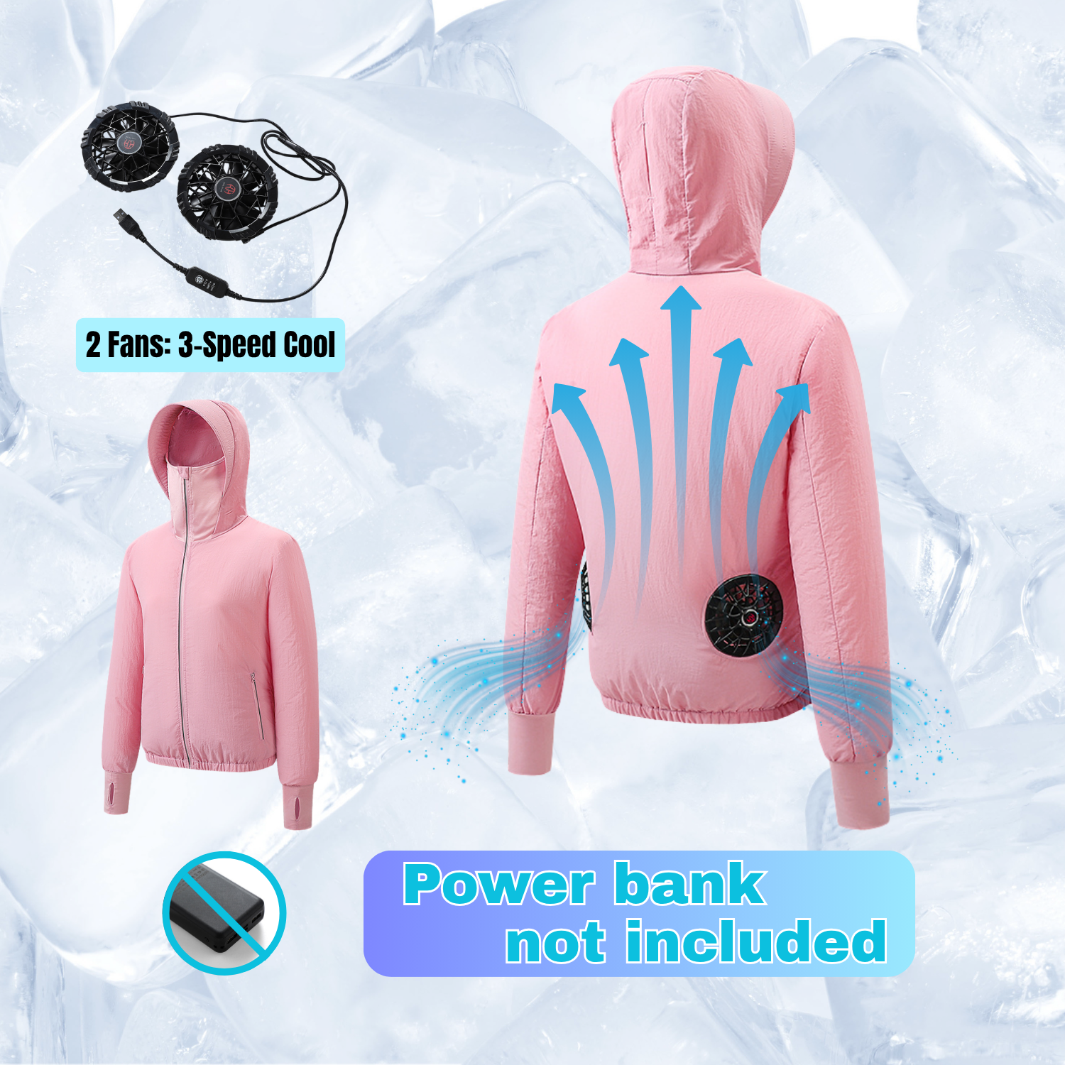 ZITY Women's UV Protection Cooling Fan Jacket-2342