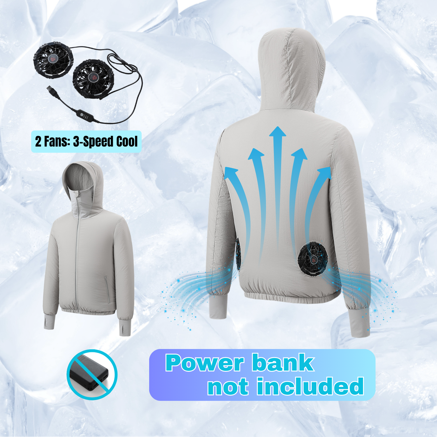 ZITY Men's UV Protection Cooling Fan Jacket-2343