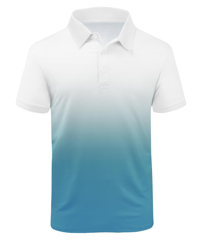ZITY Men's Summer Dri Fit Gradient Golf Polo Shirt-CFMPO00034