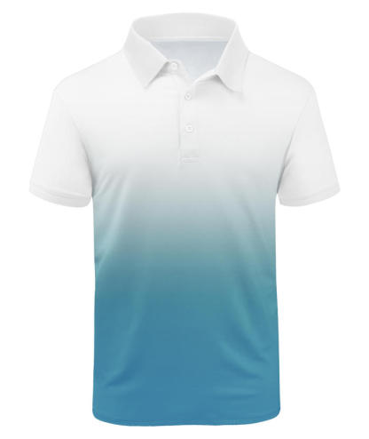 ZITY Men's Summer Dri Fit Gradient Golf Polo Shirt-CFMPO00034