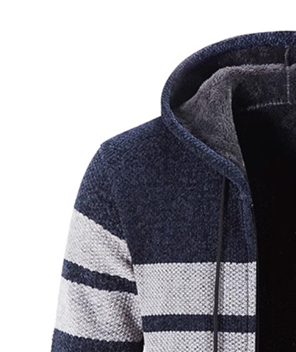 ZITY Men's Knitted Full Zip Slim Fit Warm with Pockets Hoodie-DUMFH05013|Zitysports