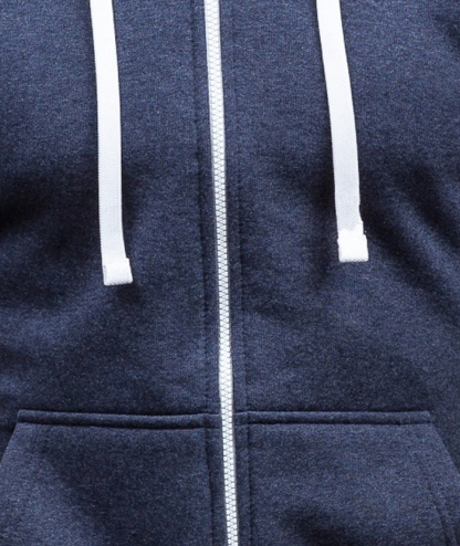 ZITY Men's Long Sleeve Full Zipper Casual Hoodie with Kangaroo Pockets-DUMHD05003|Zitysports