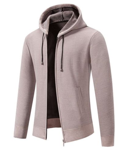 ZITY Men's Casual Warm Fleece Lined Zip Up Hooded Slim Fit Hoodie-DUMCO05038|Zitysports