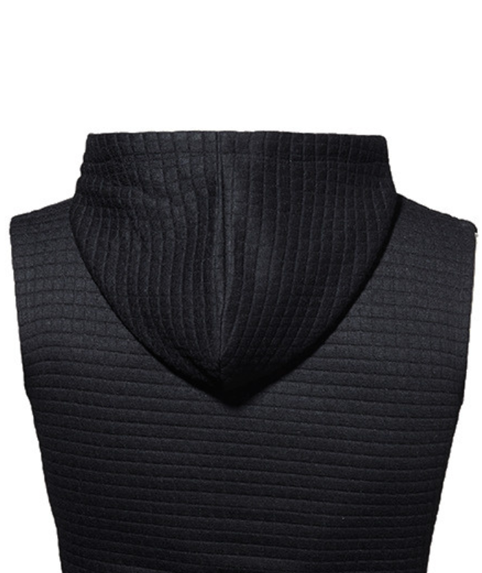 ZITY Men's Plus Size  Solid Color Sleeveless Hoodie-DUMMG05201|Zitysports