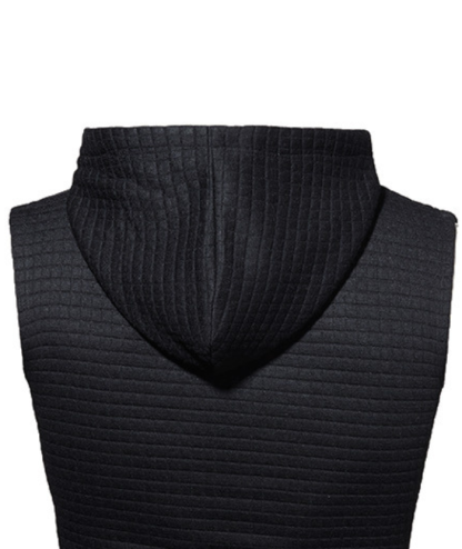 ZITY Men's Plus Size  Solid Color Sleeveless Hoodie-DUMMG05201|Zitysports