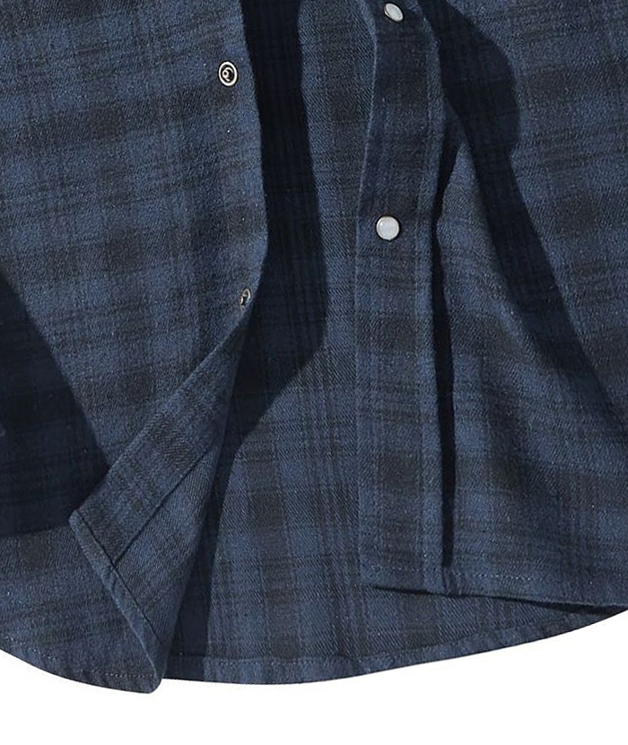 ZITY Men's Button Down Long Sleeved Plaid Flannel Shirt-DUMLT05319|Zitysports