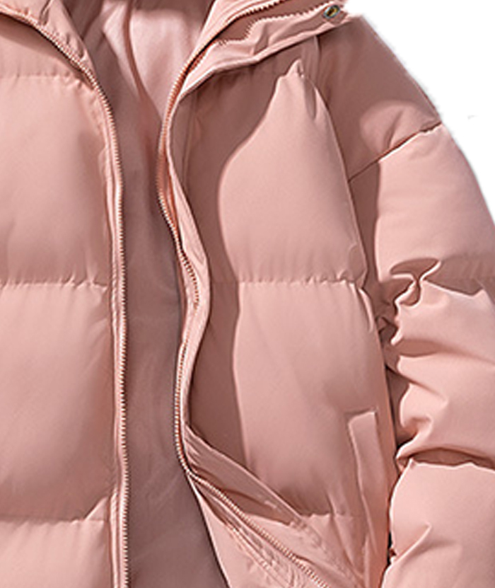 ZITY Men's Full Zipper Solid Color Puffer Jacket-DUMCO05528