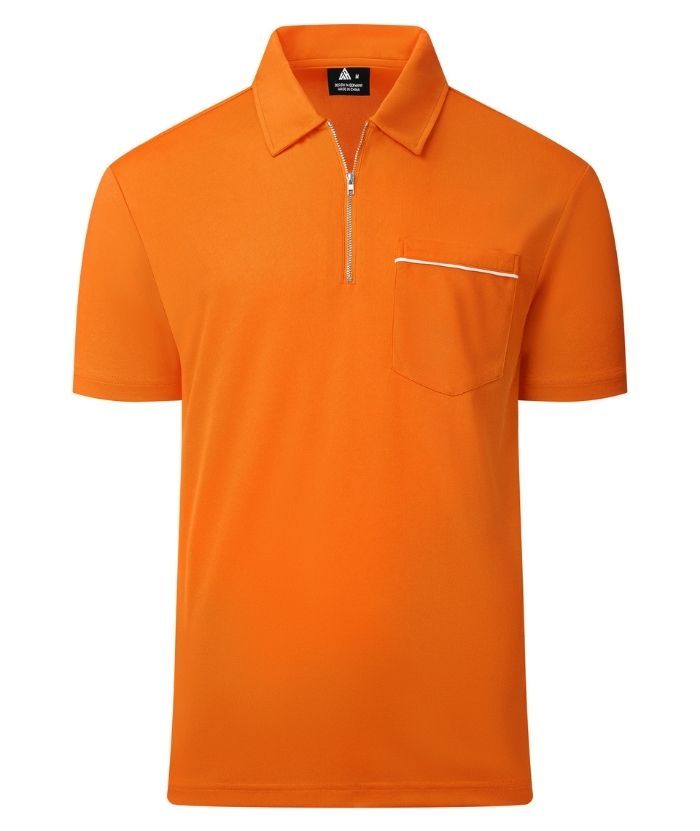 ZITY Men's Quarter Zip Slim Fit Polo Shirt-ZPK008403