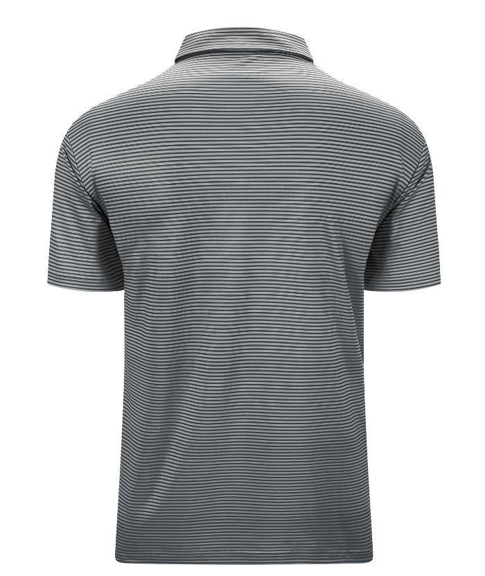 ZITY Men's Button Up Stripe Polo Shirt-CFMPO00062