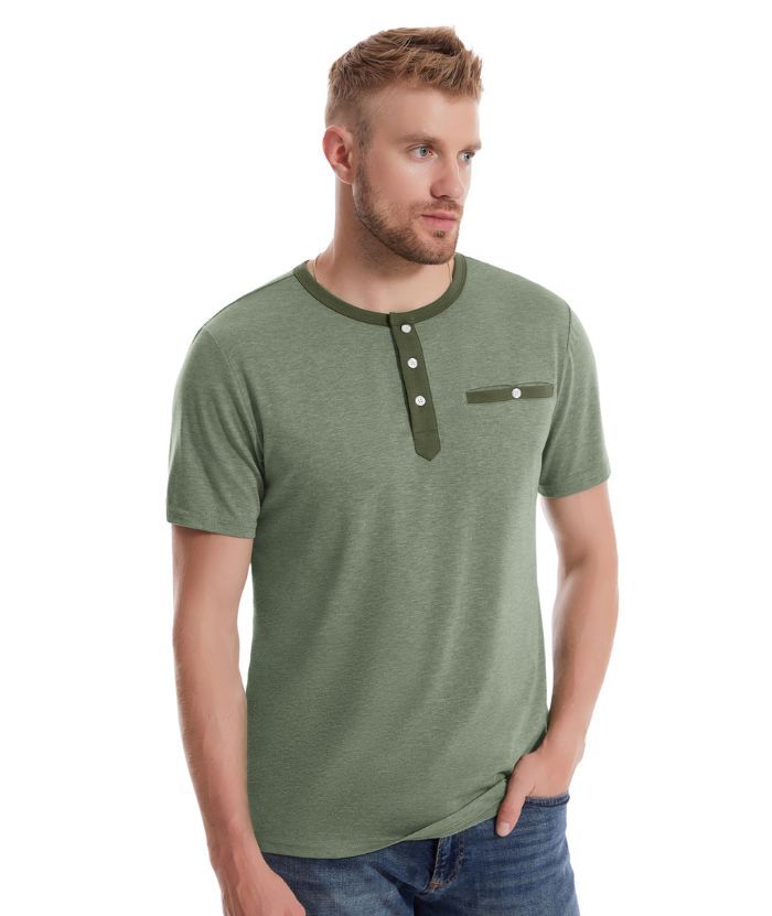 ZITY Men's Button Up Dri Fit T-Shirt-CUMSS02343