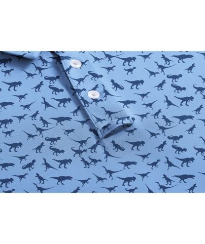 ZITY Men's Button Up Dri Fit Printed Polo Shirt-CUMPO05527