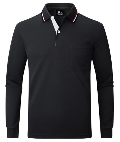 ZITY Men's Dri Fit Long Sleeve Golf Polo Shirt-CEMLP06139