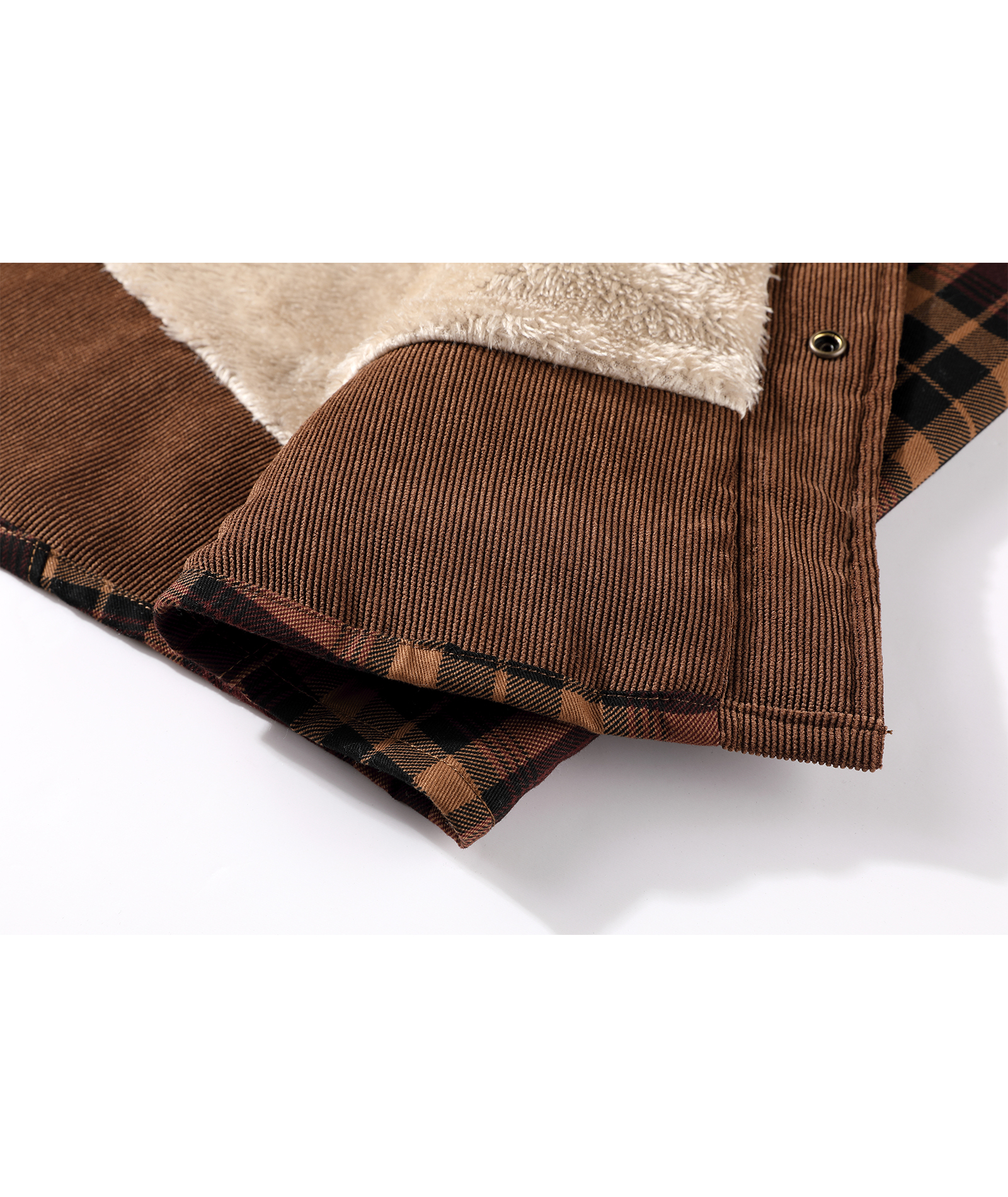 ZITY Men's Long Sleeve Full Zipper Casual Plaid Jacket-AUMPJ00583