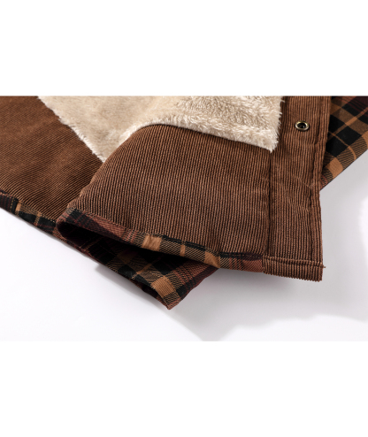 ZITY Men's Long Sleeve Full Zipper Casual Plaid Jacket-AUMPJ00583