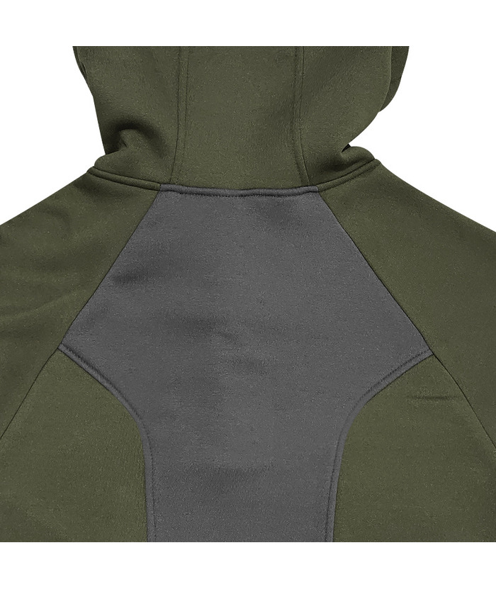 Men's Slim Fit Hiking Hoodie Long Sleeved Half Zip Block Jacket-DUMFH04892 | Zitysports