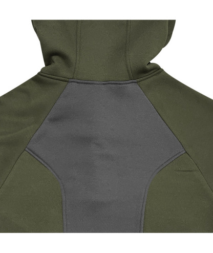 Men's Slim Fit Hiking Hoodie Long Sleeved Half Zip Block Jacket-DUMFH04892 | Zitysports