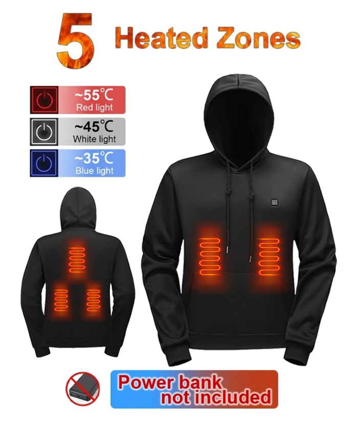 ZITY Men's 5 Heating Zones Single Control Heated Jacket-24130
