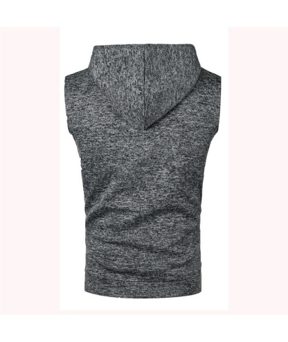 Men's Sleeveless Hooded Sport Vest Casual Hoodie-ZPK007596 | Zitysports