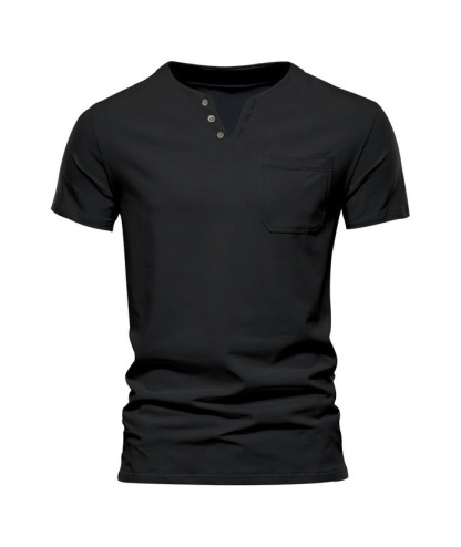 ZITY Men's Summer Casual V-Neck Slim Short Sleeved Trendy T-shirt-ZPK010594|Zitysports