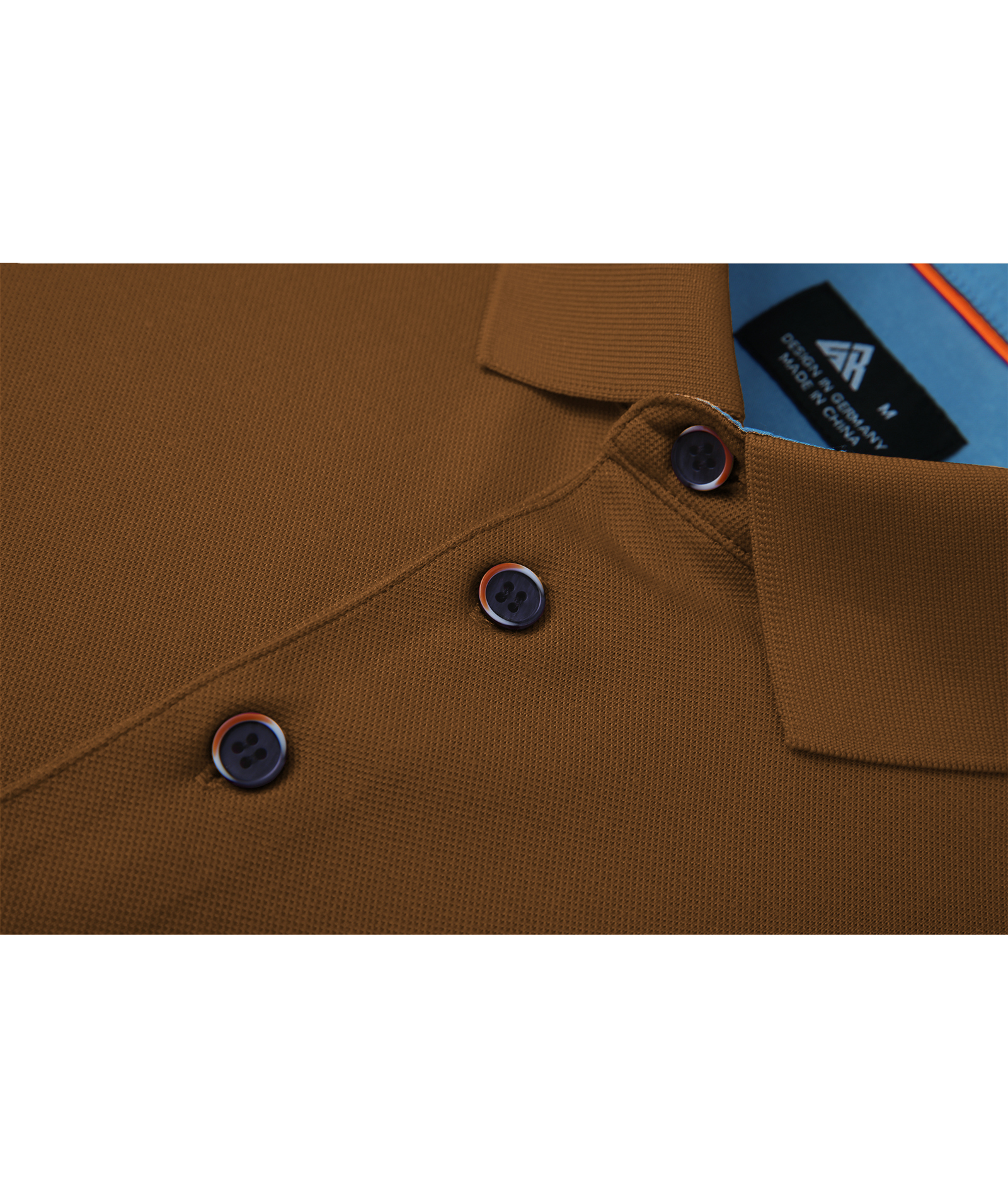 ZITY Men's Button Up Dri Fit Long Sleeve Polo Shirt-CFMPO00095