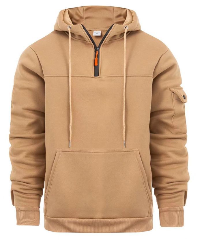 ZITY Men's Long Sleeve Breathable Casual Hoodie with Kangaroo Pocket-DUMFH04948|Zitysports