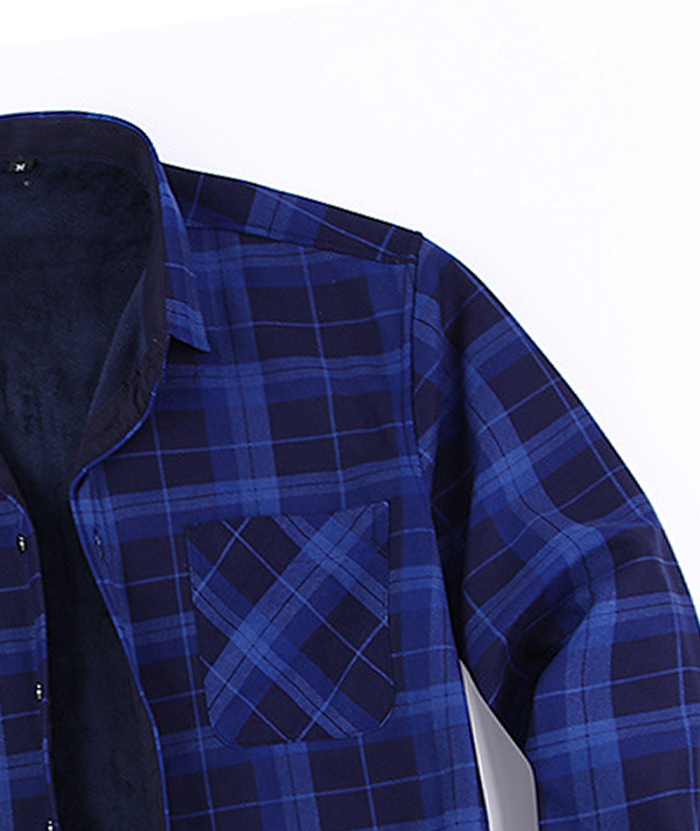 ZITY Men's Slim Fit Long Sleeve Plaid Shirt-DUMJA05351|Zitysports
