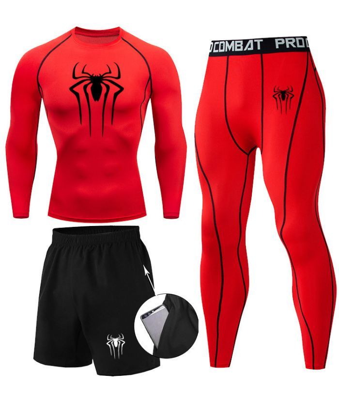 ZITY Men's Dri Fit Three Piece Compression Suit-DUMTR05987