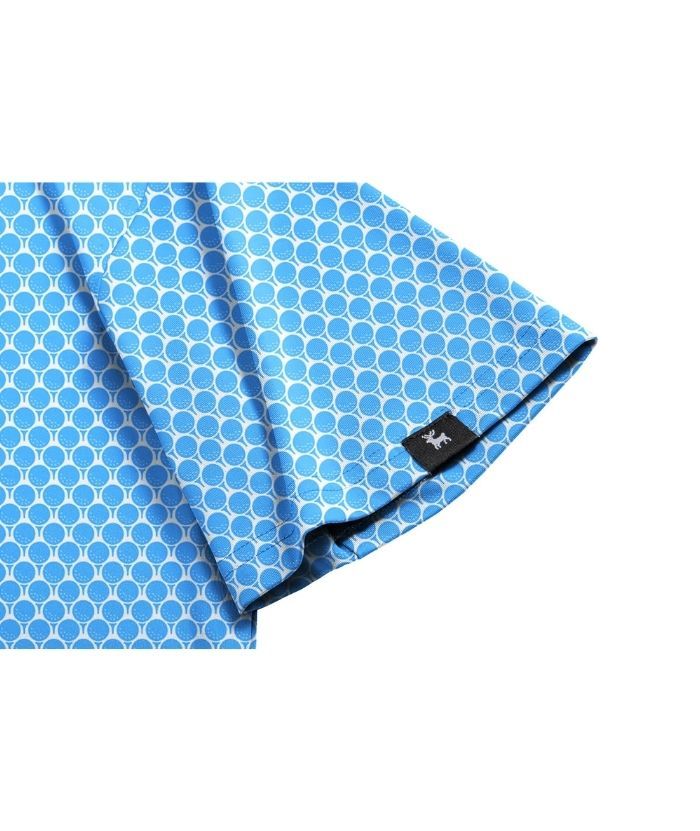 ZITY Men's Button Up Slim Fit Printed Polo Shirt-CUMPO05195