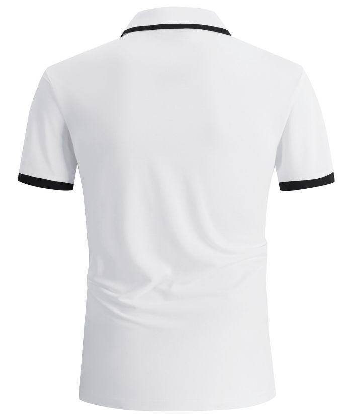 ZITY Men's Slim Fit Button Up Golf Polo Shirt-CEMPO04037