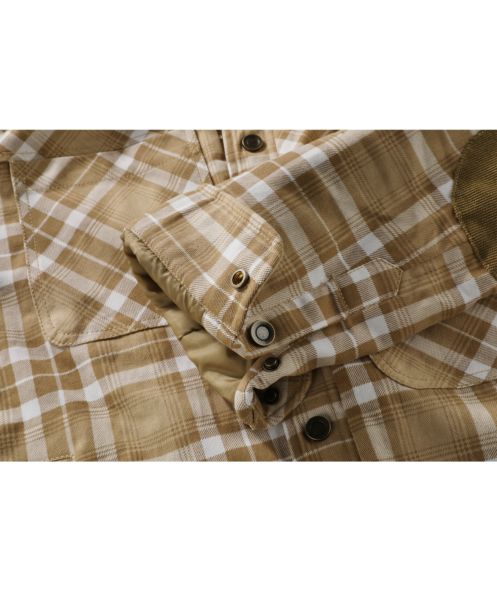 ZITY Men's Long Sleeve Hooded Plaid Fleece Hoodie-AUMPJ00587