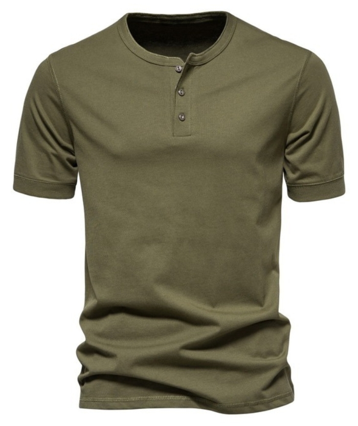 ZITY Men's Cotton Henley Shirt-ZPK010507  | Zitysports