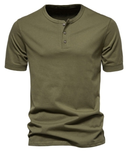ZITY Men's Cotton Henley Shirt-ZPK010507  | Zitysports