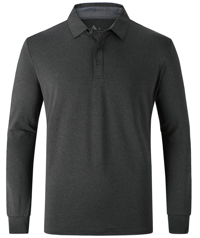 ZITY Men's 3 Button Quick Dry Long Sleeve Performance Polo Shirt-ZPK007158 | Zitysports