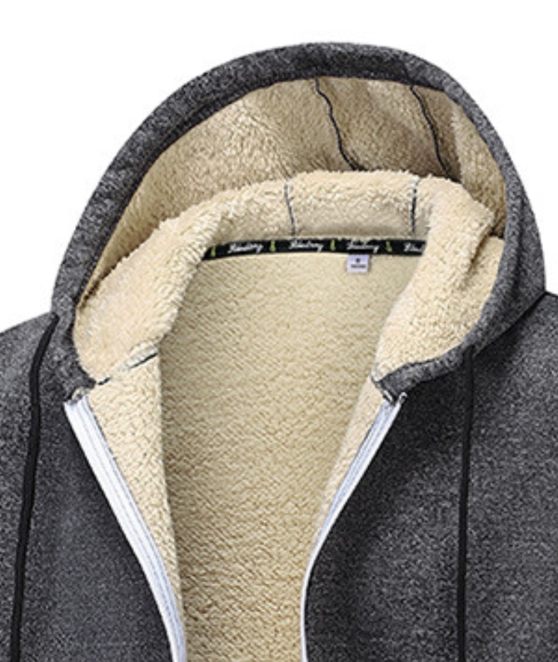 ZITY Men's Fleece Jacket Side Pocket with Zipper Casual Hoodie-DUMFH04877 | Zitysports