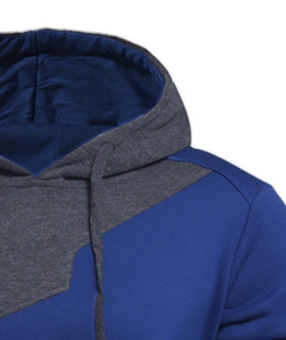 ZITY Men's Long Sleeve Patchwork Color Block Athletic Hoodie-DUMFH04916|Zitysports
