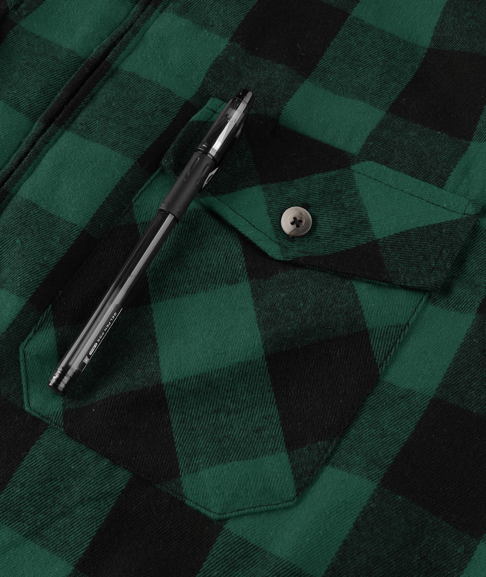 ZITY Men's Double Pockets Full Zipper Plaid Fleece Hoodie-CFMWT00002