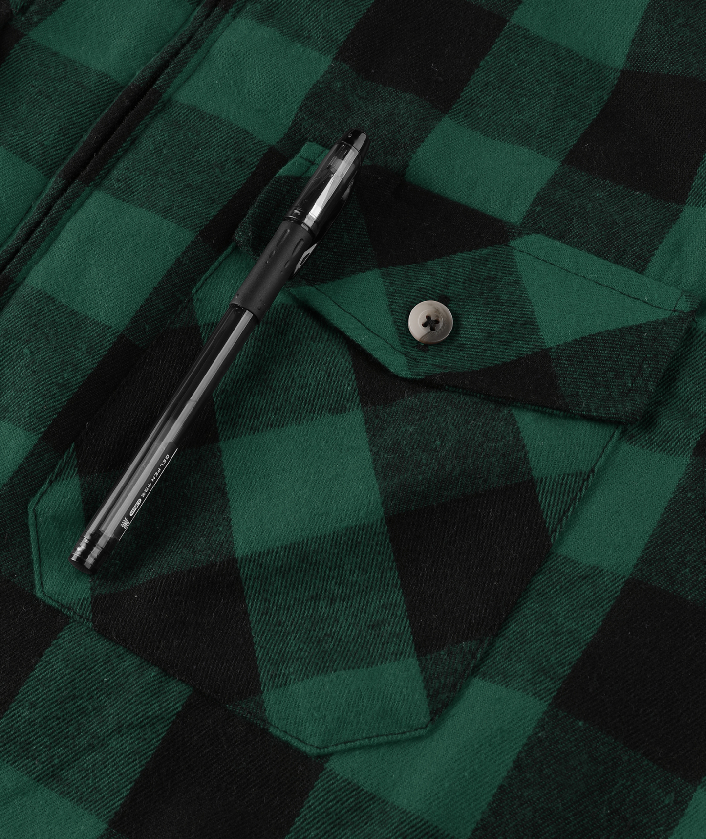 ZITY Men's Double Pockets Full Zipper Plaid Fleece Hoodie-CFMWT00002