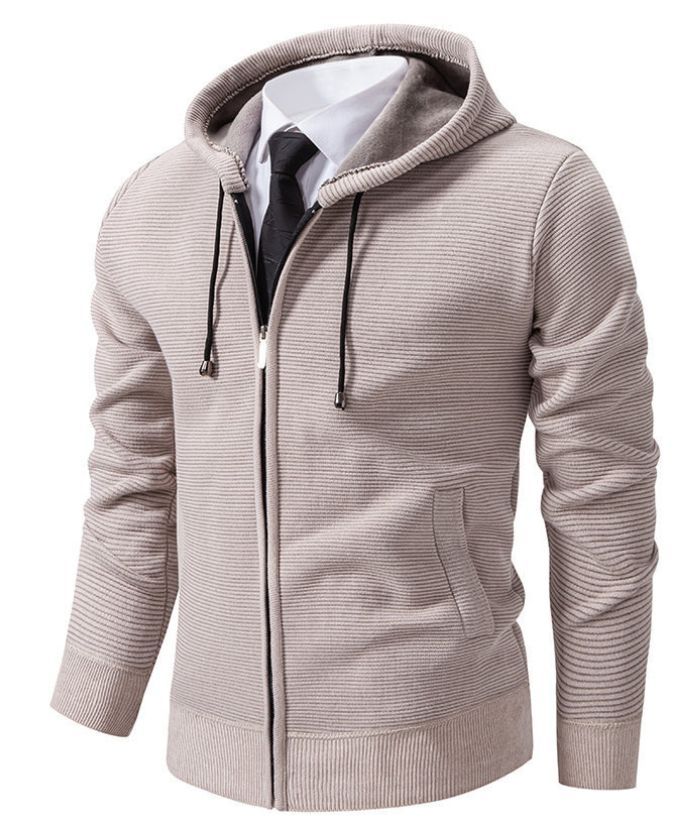 ZITY Men's Casual Warm Fleece Lined Zip Up Hooded Slim Fit Hoodie-DUMCO05038|Zitysports