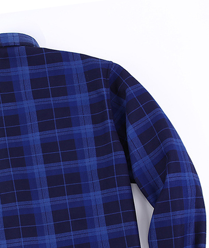 ZITY Men's Slim Fit Long Sleeve Plaid Shirt-DUMJA05351|Zitysports