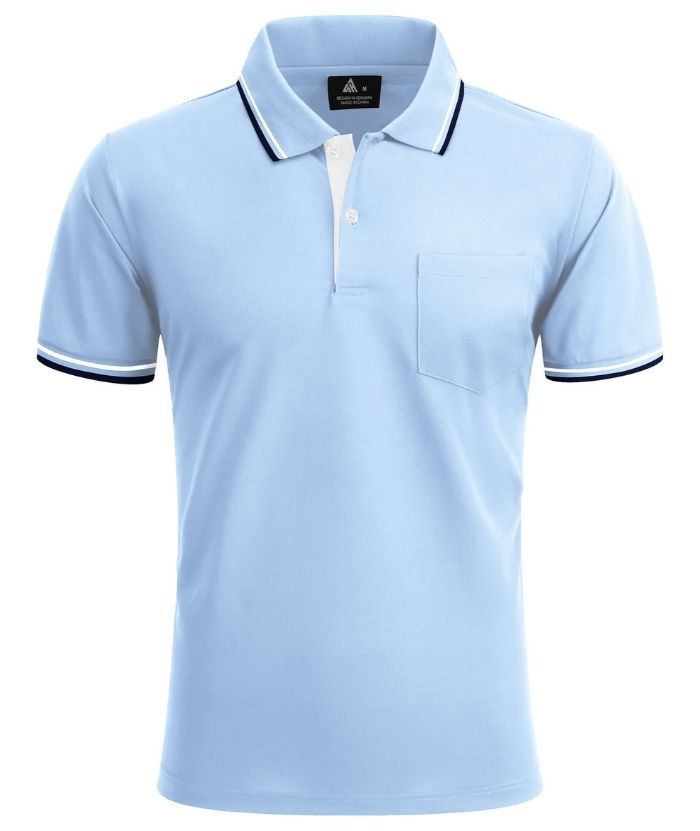 ZITY Men's Button Up Dri Fit Golf Polo Shirt-CFMPO00134