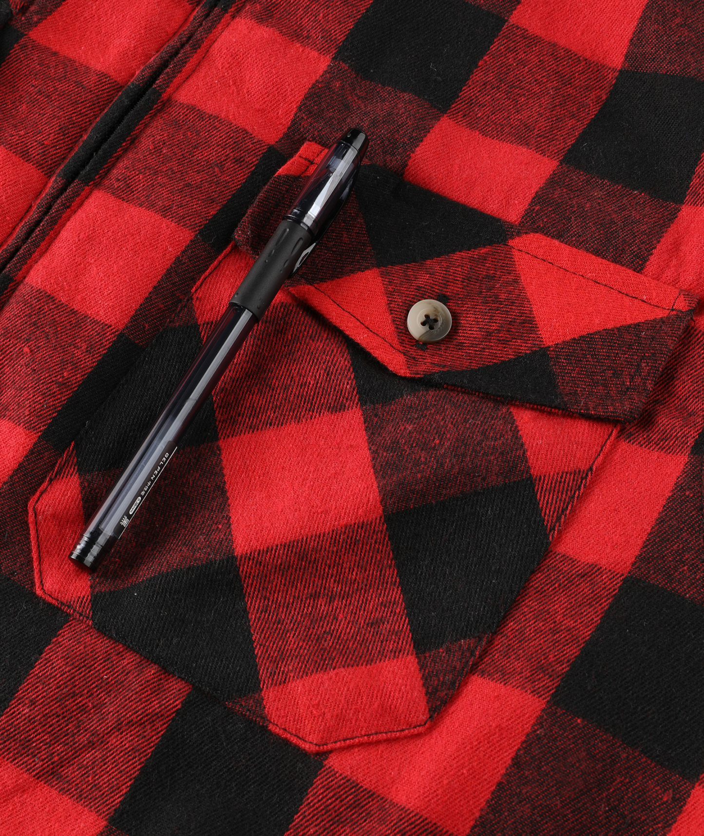 ZITY Men's Double Pockets Full Zipper Plaid Fleece Hoodie-CFMWT00002