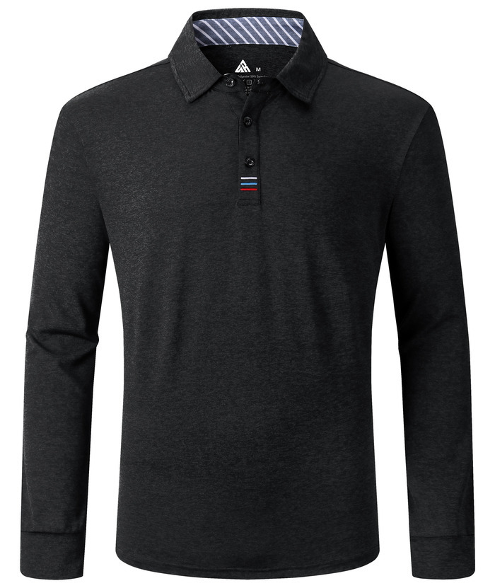 ZITY Men's Long Sleeve Quick Dry Sports Golf Tennis Polo Shirt-ZPK004673 | Zitysports